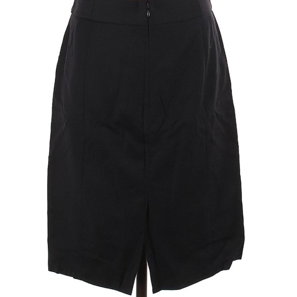 J. Crew 100% Wool Black Pencil Skirt sz 4 - Picture 2 of 6